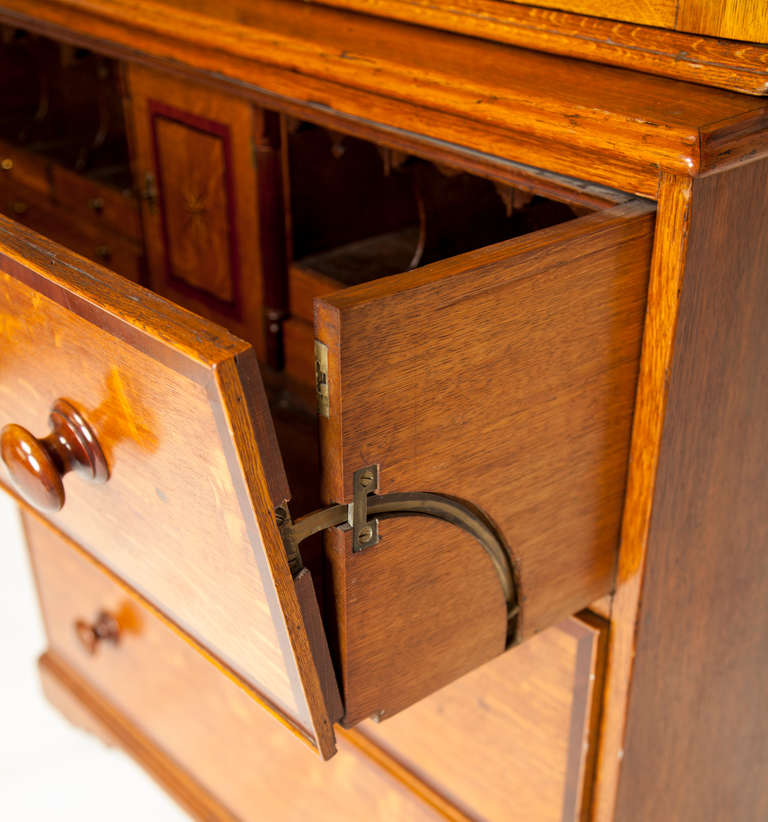 19th Century Two-Piece English Butler's Secretary For Sale 3
