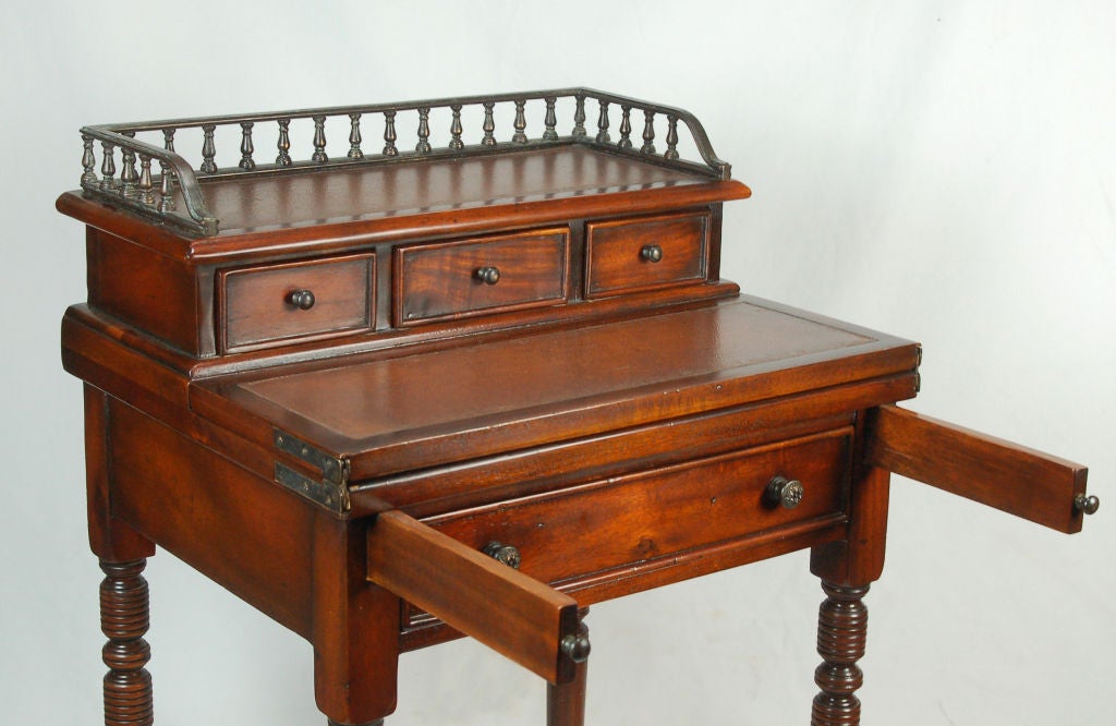 Pair Of Regency Style Secretary Desk On Casters