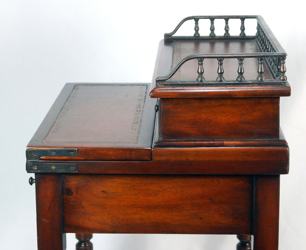 Pair of Regency Style Secretary Desk on Casters In Good Condition In Asheville, NC