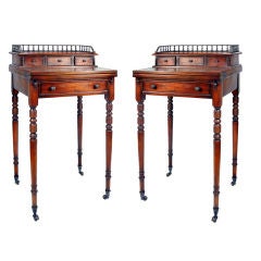Pair of Regency Style Secretary Desk on Casters 11