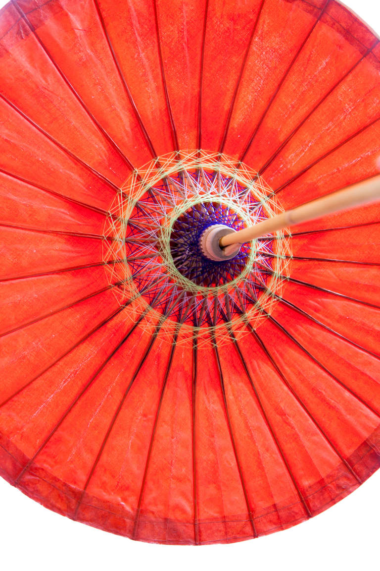 Late 20th Century Mid-Century Indian Parasol For Sale