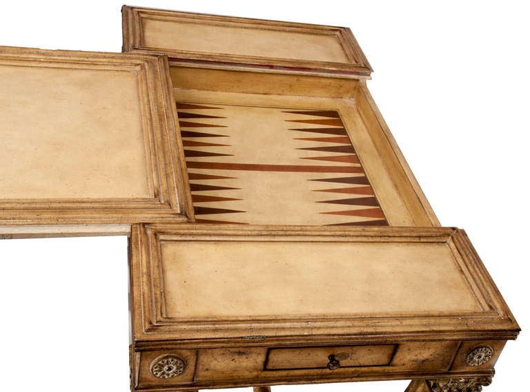 Reversible Gaming Partners Table - Neoclassical Style In Good Condition For Sale In Asheville, NC