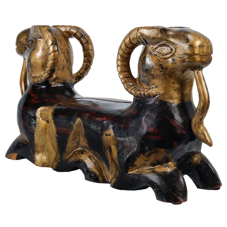 Egyptian Two Headed Ram Sculpture