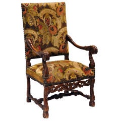 Elizabethan Chair with Needlepoint Upholstery