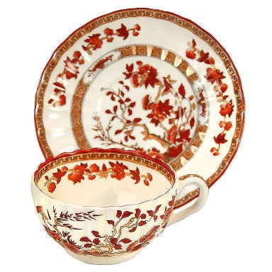 Spode Greek Pattern Red Cup & Saucer 