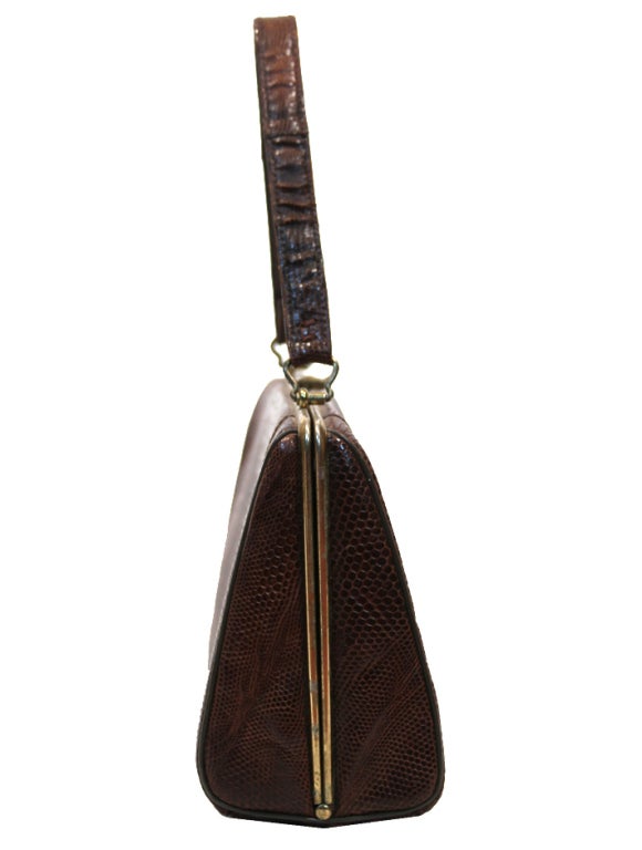 Bolso vintage de piel de lagarto de Sterling Estadounidense en venta