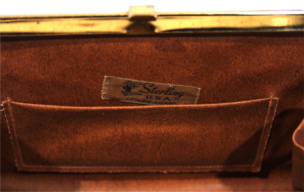Bolso vintage de piel de lagarto de Sterling en venta 2
