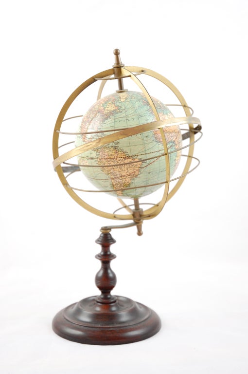 Traditional Style Armillary Mounted Globe
