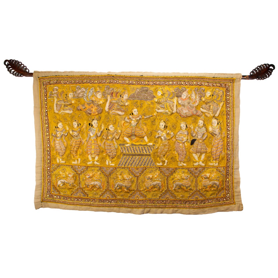 Burmese Kalaga Tapestry For Sale