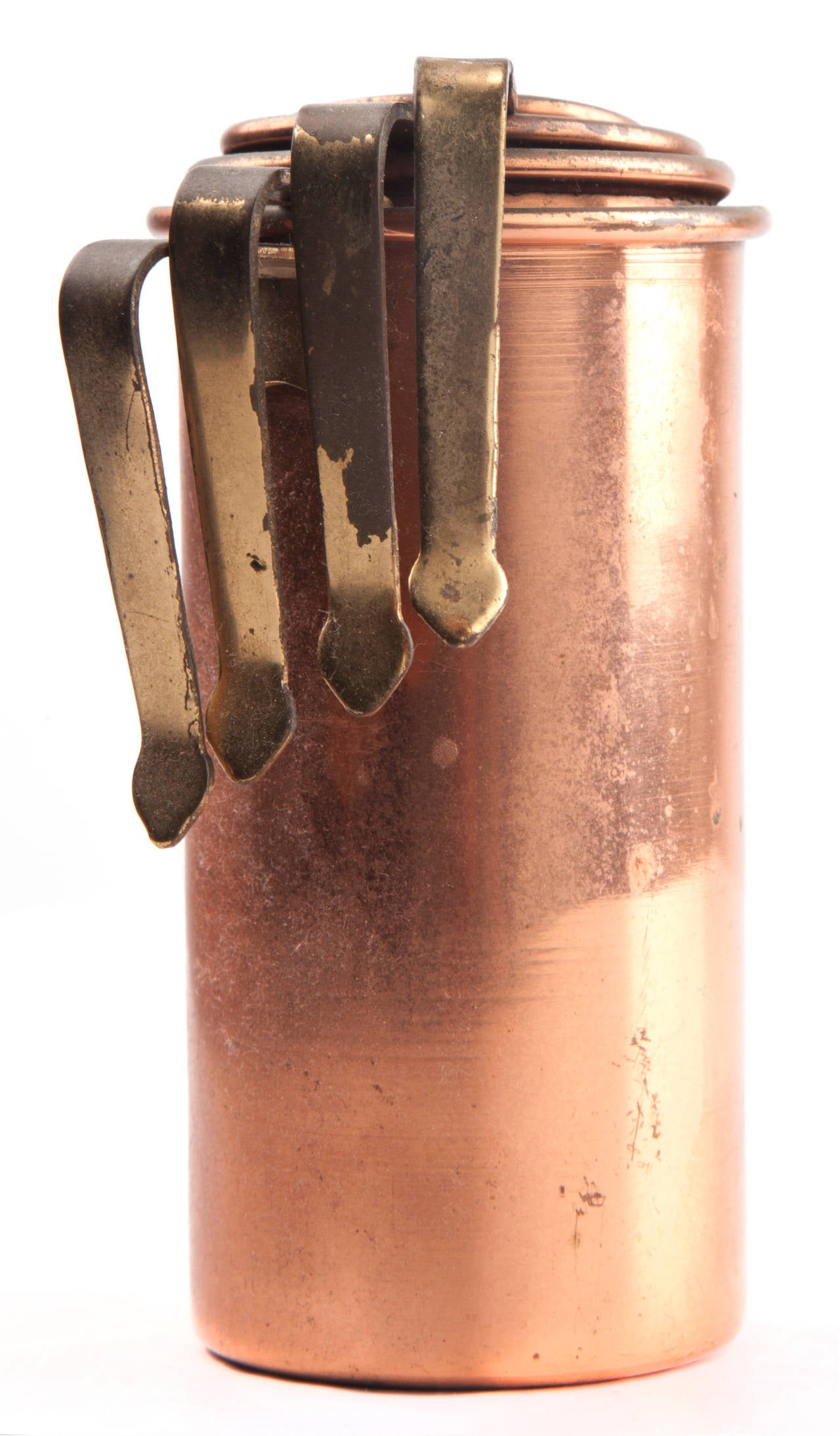 Vintage Copper Measuring Cup Set by Benjamin & Medwin 1