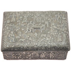 Repousse Silver Plate Box by Barbour S.P. International