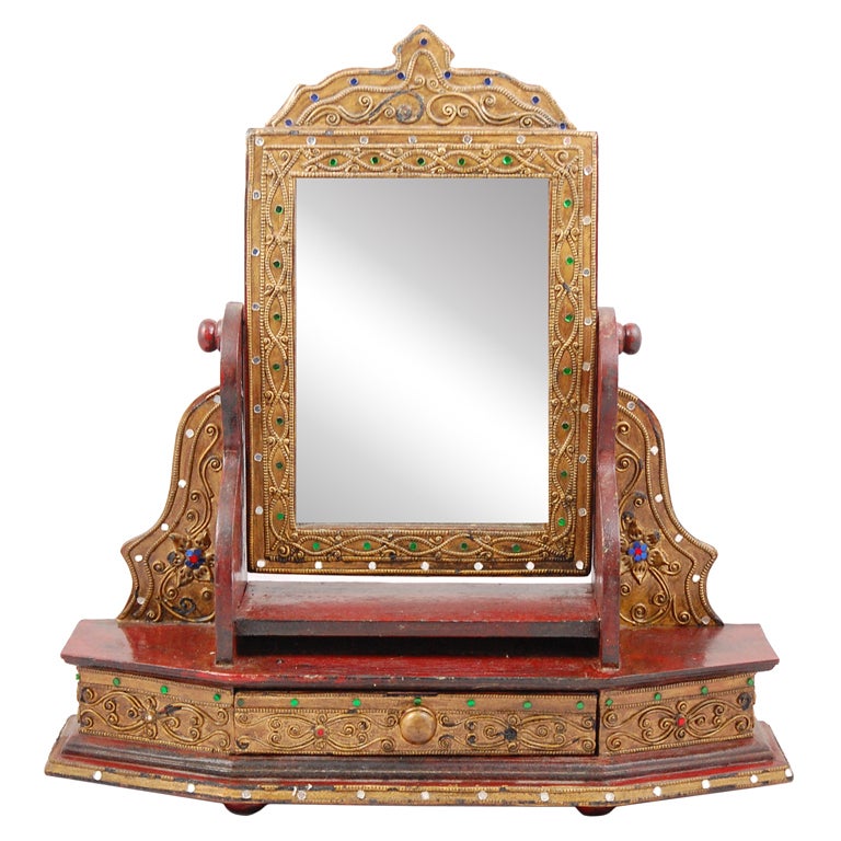 Espejo ornamentado de la India en venta
