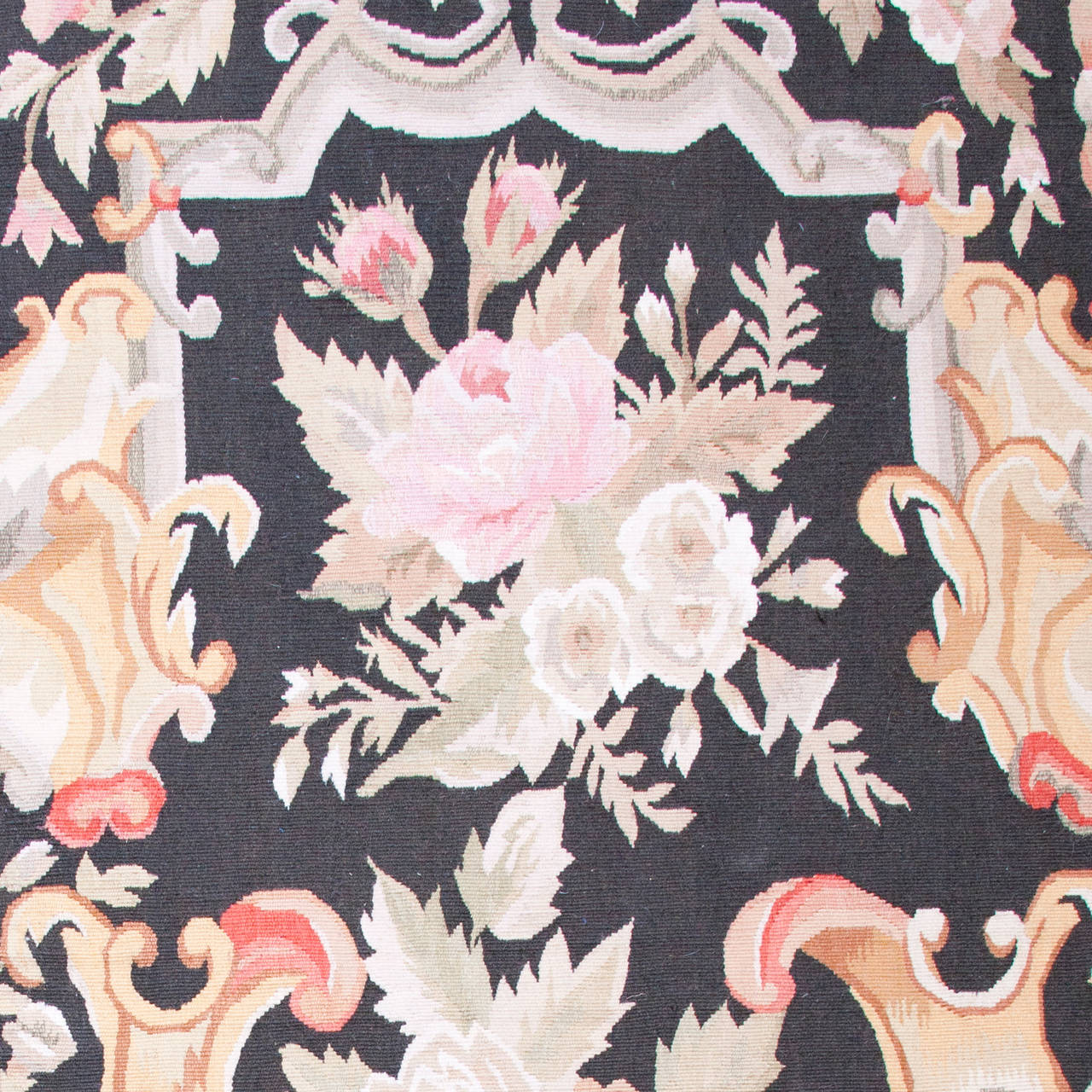 English Aubusson Style Hand-Knotted Rug For Sale