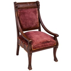 Antique Authentic Doghead Jacobean Chair