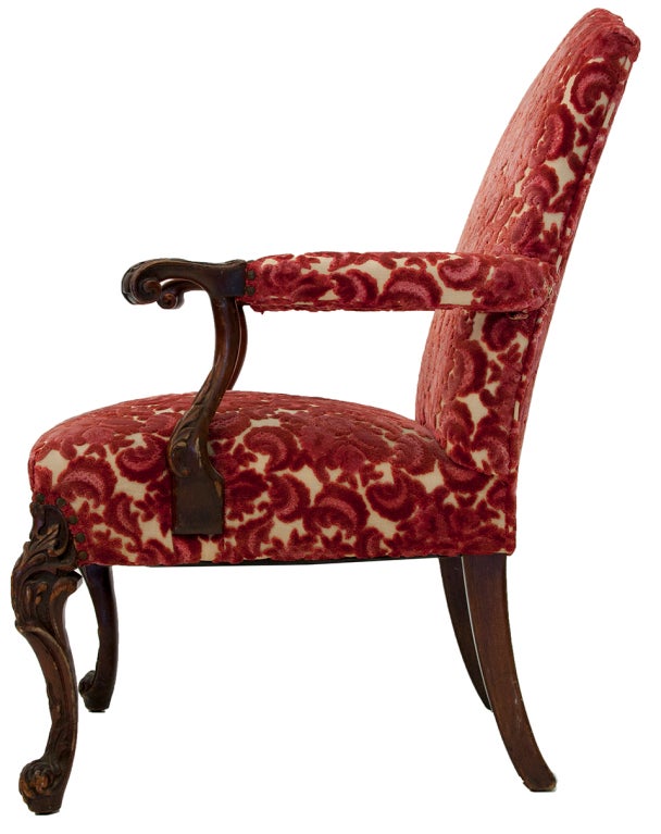 cranberry armchair