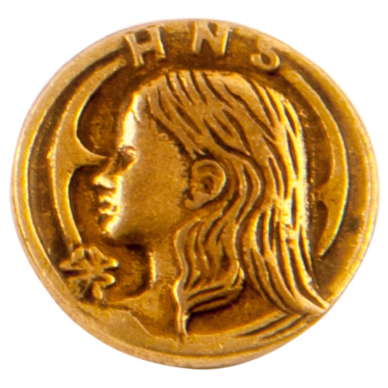 HNS Gold Kragennadel im Angebot