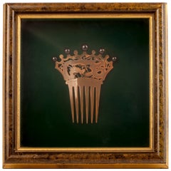 Framed Lady's Hair Comb from the 19th Century