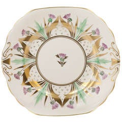 Antique Scottish Thistle Royal Chelsea Porcelain Plate