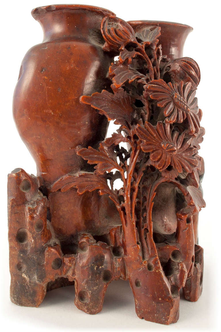 carved vases