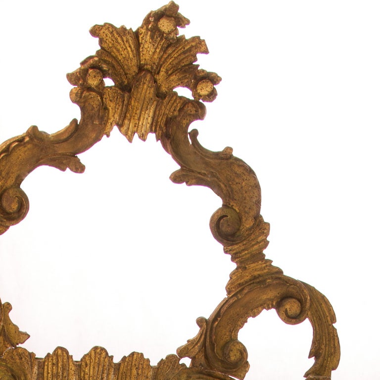 Antique French Rococo Gold Gilt Mirror In Good Condition For Sale In Asheville, NC