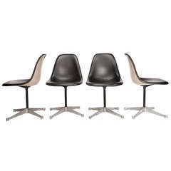 Set of Four Eames for Herman Miller Pedestal Chairs