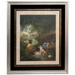 Antique "Shepherds Reposing" George Moreland