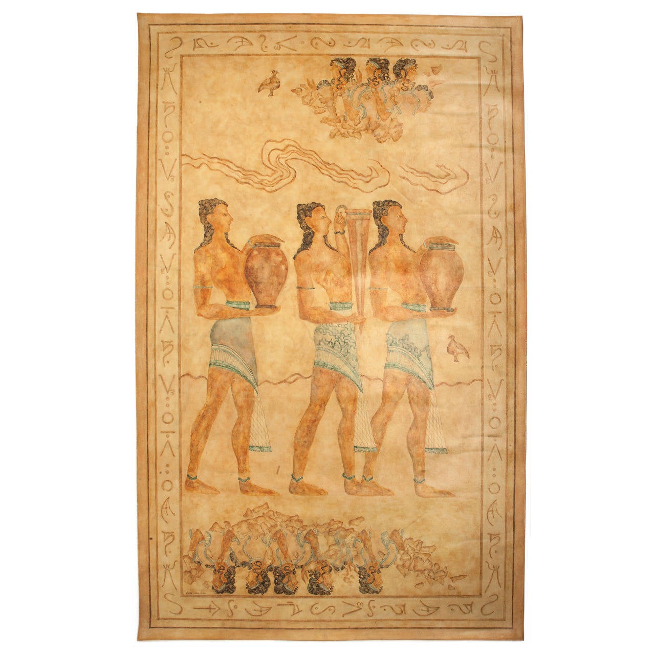 Gemälde auf Leinwand im Minoan-Stil von Heather Wilson