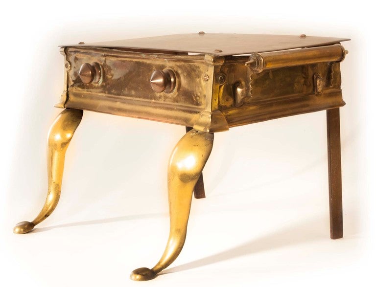 Autrichien Banc d'âtre en laiton antique en vente