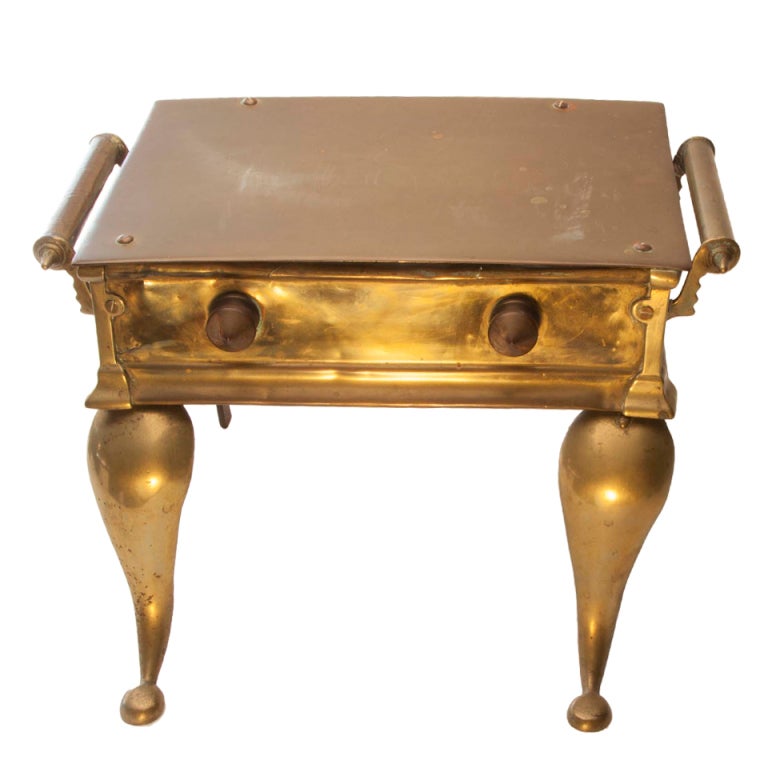 Antique Brass Hearth Bench