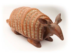 Hand-Carved Wood Armadillo