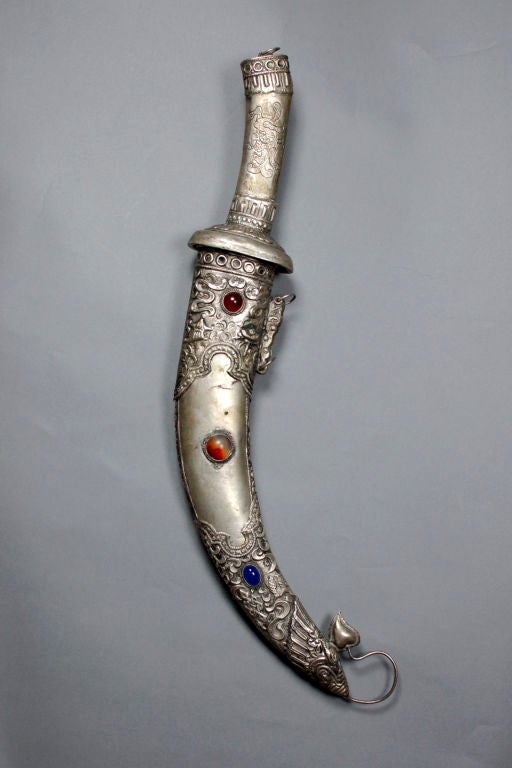 Central Asian Exotic Silver Ceremonial Sword