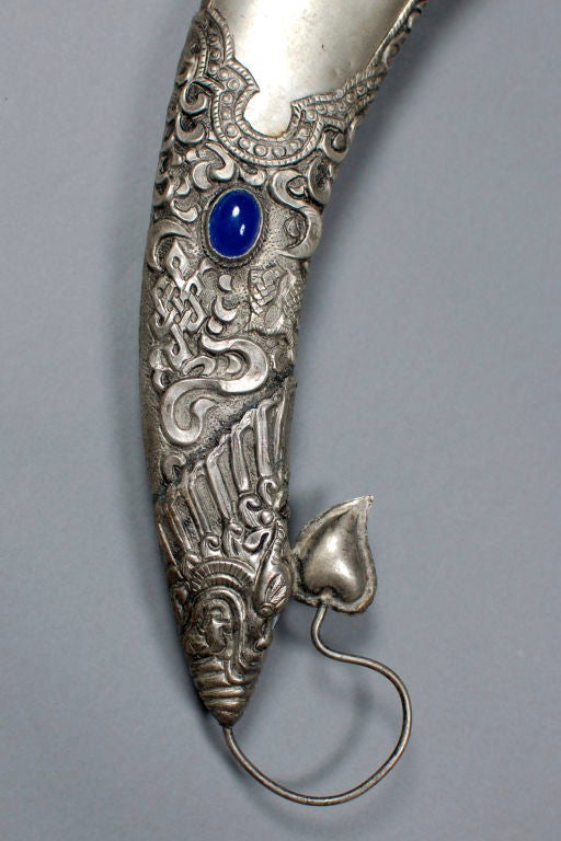 Exotic Silver Ceremonial Sword In Good Condition In Asheville, NC