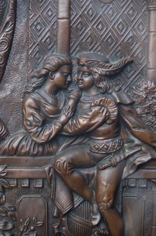 Italiano Rilievo in bronzo di Romeo e Giulietta in vendita