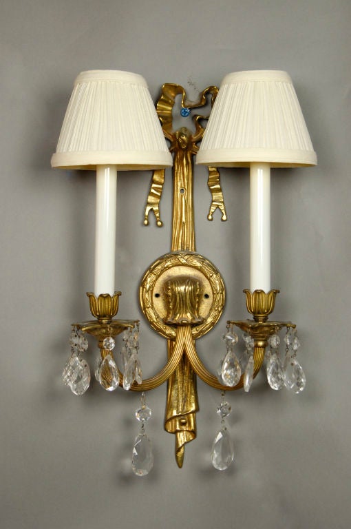 French Crystal Candelabras, Pair In Excellent Condition For Sale In Asheville, NC