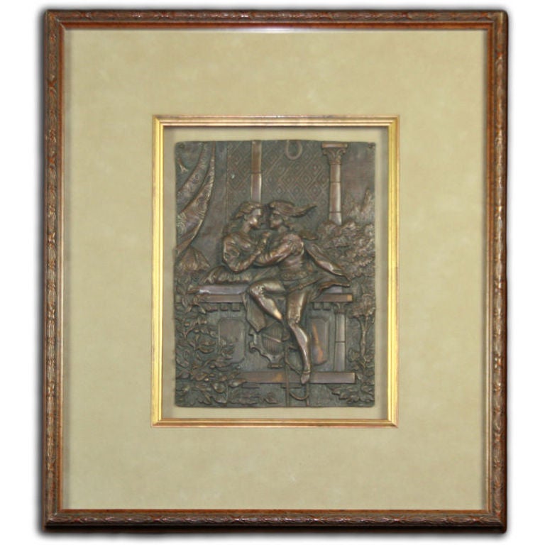 Rilievo in bronzo di Romeo e Giulietta in vendita