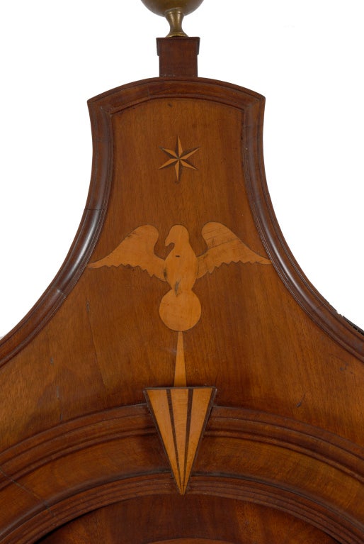 19th Century Hepplewhite Inlaid Tall Clock By Effingham Embree, New York City For Sale