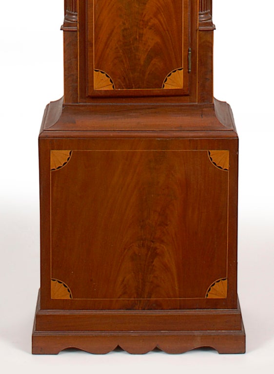 Hepplewhite Inlaid Tall Clock By Effingham Embree, New York City For Sale 3