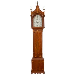 Antique Hepplewhite Inlaid Tall Clock By Effingham Embree, New York City