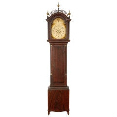 Antique A wonderful grain painted tall case clock by Frederic Wingate