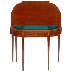 Antique A rare Federal games table fitted as a desk, New York