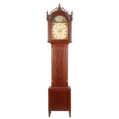 Antique A Wonderful Federal Tall Clock With Rocking Ship Animated Dial