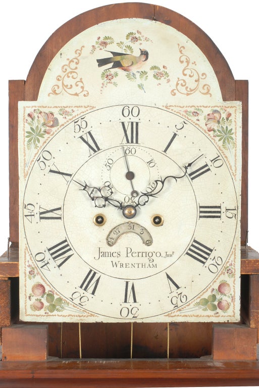 18th Century and Earlier A rare Chippendale cherry tall case clock, by James Perrigo