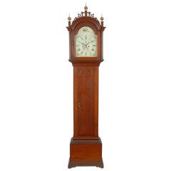 A rare Chippendale cherry tall case clock, by James Perrigo