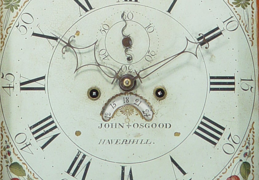 American Rare Federal Tall Clock by John Osgood, Haverhill, NH For Sale