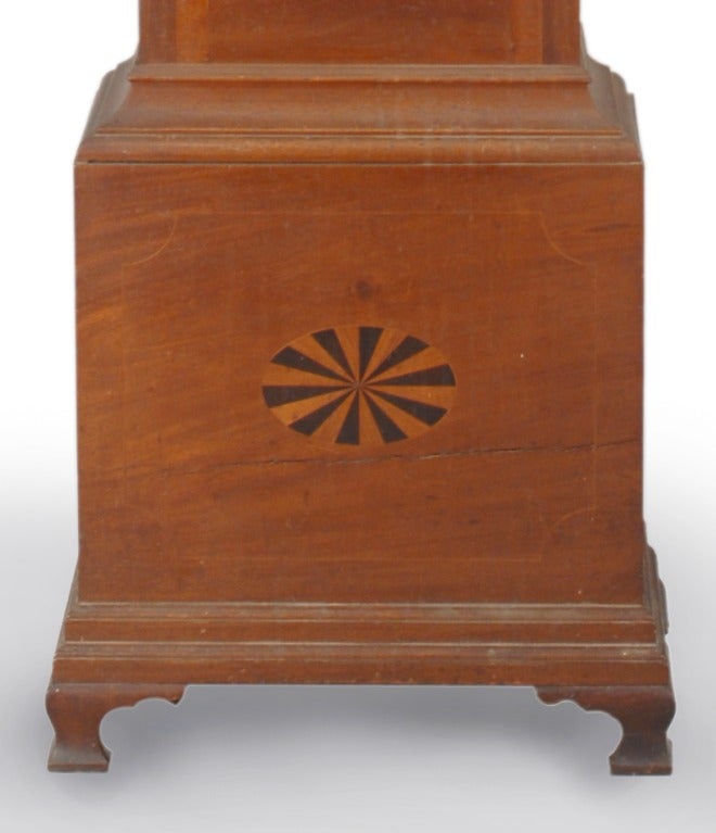 Mahogany Rare Federal Tall Clock by John Osgood, Haverhill, NH For Sale
