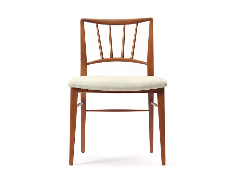 Mid-Century Modern Spindle Back Dining Chairs by Edward Wormley