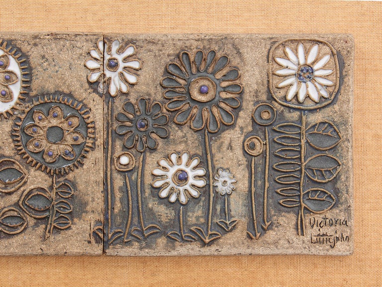 Mid-Century Modern ceramic tile artwork by Victoria Littlejohn