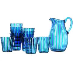 Vintage Pitcher and Tumblers By Gio Ponti