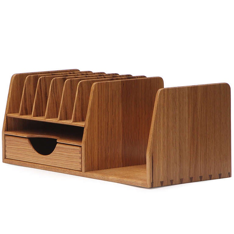 Oak Bench-Made Desk Organizer By Hans J. Wegner