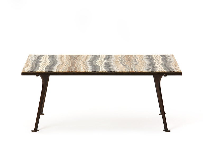 Mid-20th Century book matched onyx table by Richard Blow